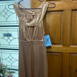 marciano sheer gold deep v neck sexy dress mini